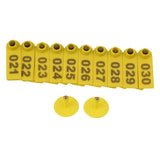 1-100 Cattle Number Ear Tag 5x2cm Set - Yellow Small Pig Sheep Livestock Label - Pet And Farm 