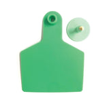 100x Cattle Ear Tags 7.5x10cm Set - XL Green Blank Cow Sheep Livestock Labels - Pet And Farm 