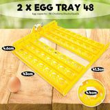 Rooster Farms Electric 96 Egg Incubator + Accessories for Chicken Quail Duck - Pet And Farm 