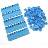 100x Cattle Ear Tags 5x2cm Set - Small Blue Cow Sheep Pig Blank Livestock Labels - Pet And Farm 