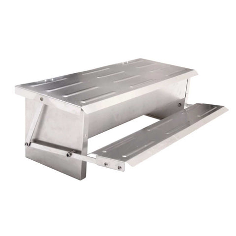 8L Automatic Chook Chicken Feeder Poultry Auto Treadle Aluminium Metal Coop - Pet And Farm 