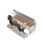 8L Automatic Chook Chicken Feeder Poultry Auto Treadle Aluminium Metal Coop - Pet And Farm 