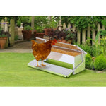 8L Automatic Chook Chicken Feeder Poultry Auto Treadle Aluminium Metal Coop - Pet And Farm 