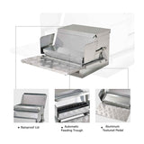 9kg Automatic Chook Chicken Feeder Poultry Auto Treadle Aluminium Metal Feeders - Pet And Farm 