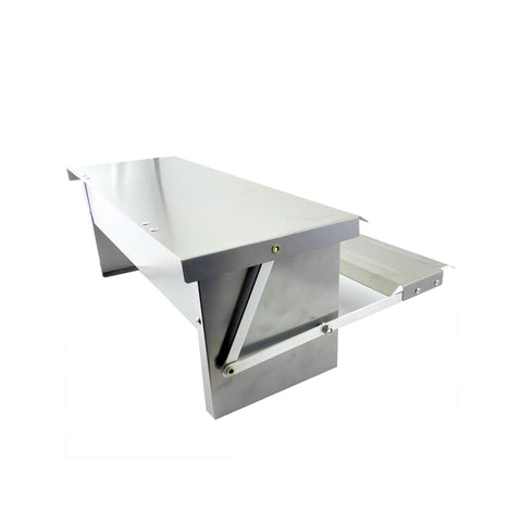 6.5L Automatic Chook Chicken Feeder Poultry Auto Treadle Galvanised Metal Coop - Pet And Farm 