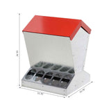 10kg Automatic Chook Chicken Feeder Poultry Auto Trough Galvanised Metal Feeders - Pet And Farm 