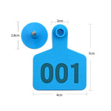 1-100 Cattle Number Ear Tags 5x4cm Set - Small Blue Pig Goat Livestock Label - Pet And Farm 