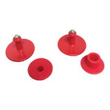 100x Cattle Ear Tags Set - Round Red Blank Pig Sheep Goat Cow Livestock Label - Pet And Farm 