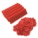 1-100 Cattle Number Ear Tag 5x2cm Set - Mini Red Cow Sheep Pig Livestock Label - Pet And Farm 