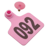 1-100 Cattle Number Ear Tags 5x4cm Set - Small Pink Pig Goat Livestock Label - Pet And Farm 