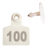 1-100 Cattle Number Ear Tags 5x4cm Set - Small White Pig Goat Livestock Label - Pet And Farm 