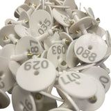 1-100 Cattle Number Ear Tag Set - Round White Pig Sheep Goat Livestock Label - Pet And Farm 