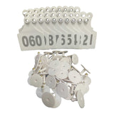 1-100 Cattle Number Ear Tags 7x10cm Set - XL White Cow Sheep Livestock Labels - Pet And Farm 