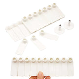100x Cattle Ear Tags 5x2cm Set - Mini White Blank Pig Goat Livestock Label - Pet And Farm 