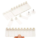 100x Cattle Ear Tags 5x2cm Set - Mini White Blank Pig Goat Livestock Label - Pet And Farm 