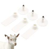 100x Cattle Ear Tags 5x2cm Set - Mini White Blank Pig Goat Livestock Label - Pet And Farm 