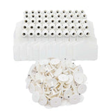 100x Cattle Ear Tags 6x7cm Set - Medium White Blank Cow Sheep Livestock Label - Pet And Farm 