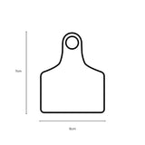 100x Cattle Ear Tags 6x7cm Set - Medium White Blank Cow Sheep Livestock Label - Pet And Farm 