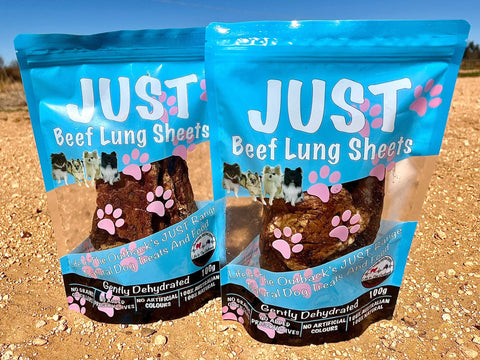 1x Just Beef Lung Sheets - Pet And Farm 