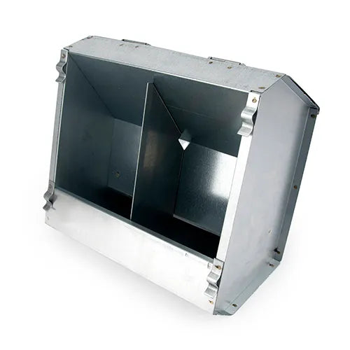Twin Compartment Feeder with Lid – External Cage Hanging Small Animal ...