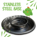 Chicken Drinker Stainless Steel Base With Glass Mason Top 1L - Pet And Farm 