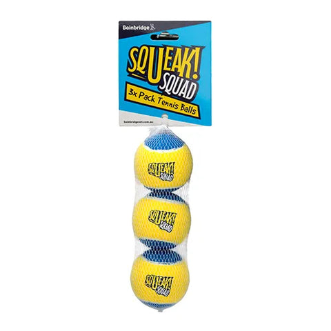 Tennis Balls 3pk Squeak Squad Dog Toy - Pet And Farm 