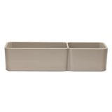 Small Animal Feeder Bowl Weighted Double Rectangular