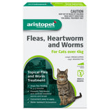 Aristopet Fleas, Heartworm & Worms Spot-on Treatment for Cats over 4kg 6's - Pet And Farm 