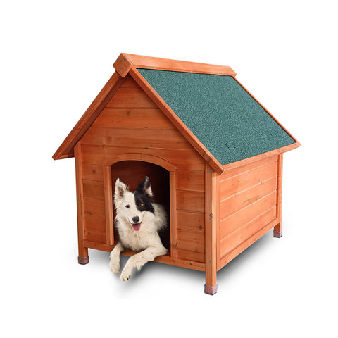Pet Basic Dog Kennel A Frame Weather Resistant Timber Elevated Base 103cm - Pet And Farm 