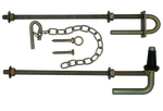 300mm Through Post Gate Hinge Set - Pet And Farm 