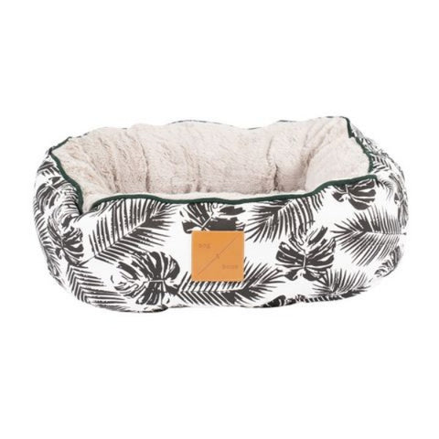 Mog & Bone 4 Seasons Black Leaf Circular Cat Bed - Pet And Farm 