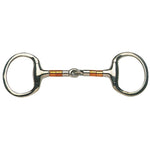 Eggbutt Snaffle w/Copper & SS Rollers & Flat Rings - Pet And Farm 