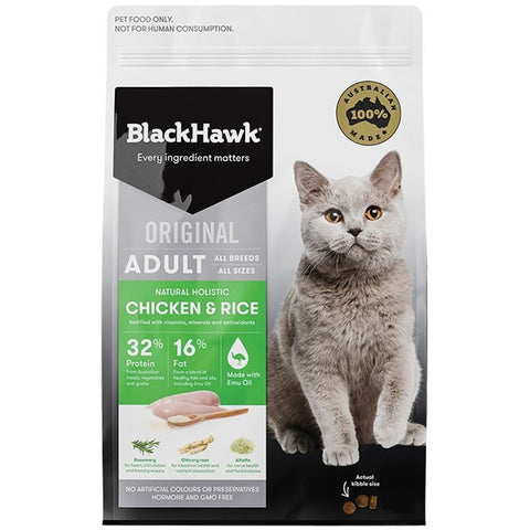 BlackHawk Adult Cat Food Chicken & Rice 1.5kg - Pet And Farm 