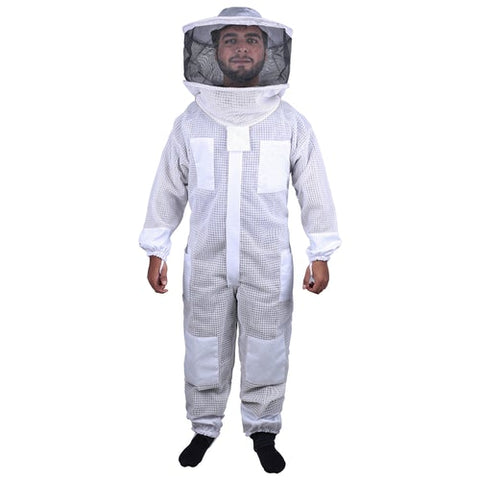 Beekeeping Bee Full Suit 3 Layer Mesh Ultra Cool Ventilated Round Head Beekeeping Protective Gear - Pet And Farm 