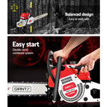 Giantz 88CC Commercial Petrol Chainsaw - Red & White - Pet And Farm 