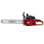 GIANTZ 52CC Petrol Commercial Chainsaw Chain Saw Bar E-Start Black - Pet And Farm 