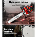 Giantz Chainsaw 58cc Petrol Commercial Pruning Chain Saw E-Start 22'' Bar Top - Pet And Farm 