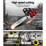 Giantz 52cc Petrol Commercial Chainsaw 20 Bar E-Start Tree Pruning Chain Saw - Pet And Farm 