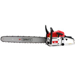 Giantz 62cc Petrol Commercial Chainsaw 22" Bar E-Start Tree Chain Saw 5.2HP - Pet And Farm 