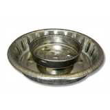 Chicken Drinker Galvanised base with Glass Mason Top 1L - Pet And Farm 