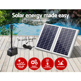 Gardeon 110W Solar Powered Water Pond Pump Outdoor Submersible Fountains - Pet And Farm 