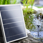 Solar Powered Pond Pump Outdoor Waterfall Bird Bath Fountains Kits 9.7 FT - Pet And Farm 