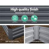 Greenfingers 180x90x30CM Galvanised Raised Garden Bed Steel Instant Planter - Pet And Farm 