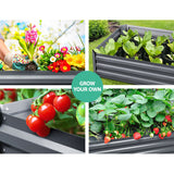 Greenfingers Garden Bed 2PCS 120X90X30CM Galvanised Steel Raised Planter - Pet And Farm 