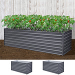 Greenfingers Garden Bed 320 x 80 x 77cm Galvanised Steel Raised Planter 2N1 - Pet And Farm 