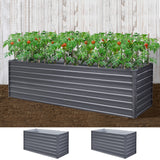 Greenfingers Garden Bed 320 x 80 x 77cm Galvanised Steel Raised Planter 2N1 - Pet And Farm 