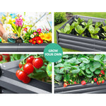 Greenfingers Garden Bed 2PCS 210X90X30cm  Galvanised Steel Raised Planter - Pet And Farm 