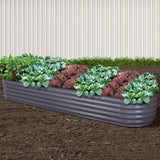 Greenfingers 320X80X42CM Galvanised Raised Garden Bed Steel Instant Planter - Pet And Farm 