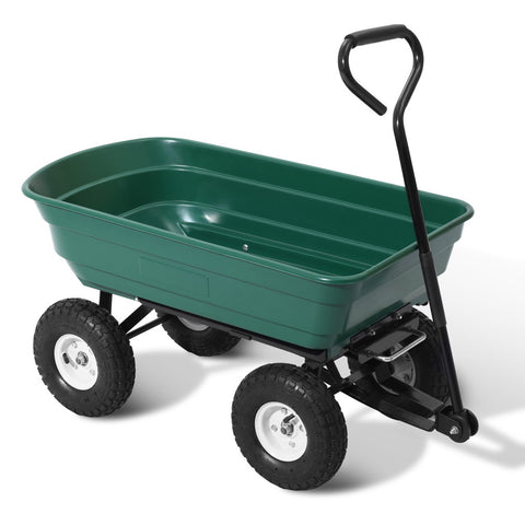 Gardeon 75L Garden Dump Cart - Green - Pet And Farm 