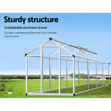Greenfingers Greenhouse Aluminium Green House Garden Shed Greenhouses 2.42x1.9M - Pet And Farm 